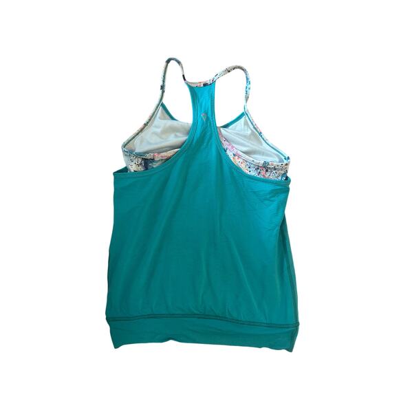 Girls 10 Ivivva Lululemon Athletica Double Dutch Layered Tank Top Active Gym Run - Picture 3 of 5
